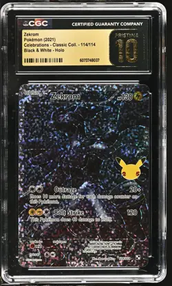 ZEKROM Celebrations Black & White Holo #114 CGC Pristine 10 Pokemon - Image 1
