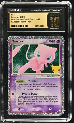 MEW EX Celebrations Legend Maker Holo #88 CGC Pristine 10 Pokemon - Image 1