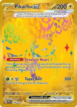 1x Pikachu ex - 179/131 - Hyper Rare NM-Mint Pokemon SV08.5 - Prismatic Evolutio - Image 1
