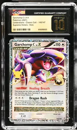 GARCHOMP C LV.X Celebrations Supreme Victors Holo #145 CGC Pristine 10 Pokemon - Image 1
