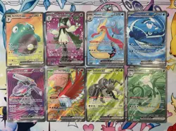 Pokemon Textured Full Art Holo Lot Of 8 NM Inc. Ethan’s Ho-Oh - Image 1