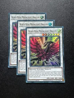 Yugioh - Black Rose Moonlight Dragon X3 Playset - Ultra Rare - RA03 - 1st - Image 1