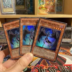 3X YUGIOH BLACKWING SHURA THE BLUE FLAME SUPER RARE RGBT-ENPP2 LMTD ED Playset - Image 1