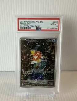 2023 POKEMON PAL EN-PALDEA EVOLVED ILLUSTRATION RARE #203 MAGIKARP PSA 8 - Image 1