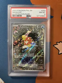 2023 POKEMON PAL EN-PALDEA EVOLVED ILLUSTRATION RARE #203 MAGIKARP PSA 8 - Image 1