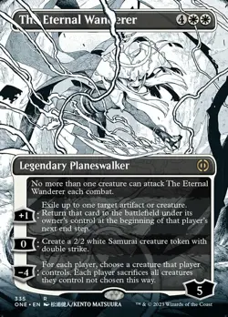 1 x The Eternal Wanderer - Borderless Manga - Phyrexia: All Will Be One - NM-Min - Image 1
