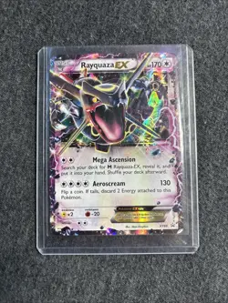 Shiny Rayquaza EX Pokemon card, specifically the XY Black Star Promo #XY69 - Image 1