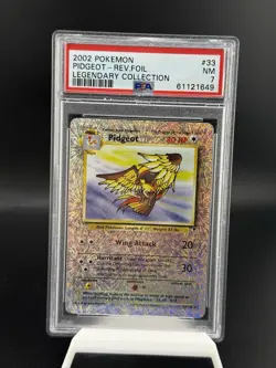 2002 Pokemon Pidgeot Reverse Foil PSA 7 Legendary Collection Card - Image 1