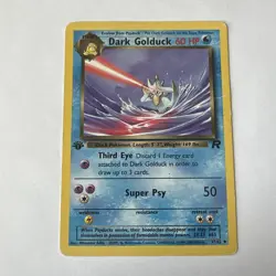 Pokemon Card - Dark Golduck Team Rocket 37/82 Uncommon 1st Edition NM - Image 1