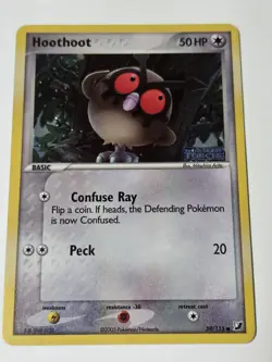 Hoothoot 59/115 EX Unseen Forces Stamped Reverse Holo Pokemon Card - Image 1