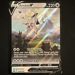Pokemon TCG Arceus v SWSH204 Sword & Shield Promo Card Near Mint Condition - Image 1