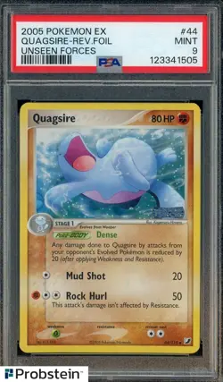2005 Pokemon Ex Unseen Forces #44/115 Quagsire Reverse Foil PSA 9 MINT - Image 1