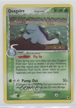 Quagsire Reverse Foil Pokemon EX Dragon Frontiers #21 2006 - Image 1