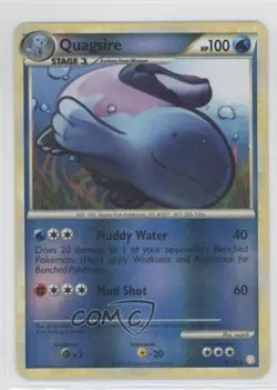 Quagsire Reverse Foil Pokemon HeartGold & SoulSilver #9 2010 - Image 1