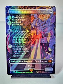 Magic The Gathering - Summon: Bahamut Final Fantasy Borderless (FOIL) 0356 - Image 1