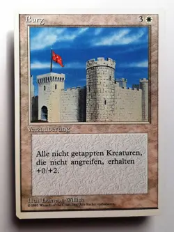 ►BURG ►DEUTSCH UNLIMITIERT 1995 ►NM ►WEIss ►MAGIC THE GATHERING ►MTG ►CASTLE - Image 1