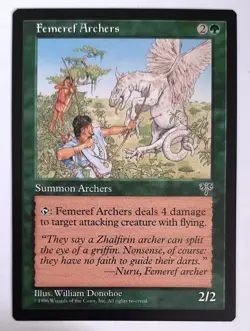 ►FEMEREF ARCHERS ►MIRAGE 1996 ►GREEN ►NM ►MAGIC GATHERING ►GRUN TRUGBILDER MTG - Image 1
