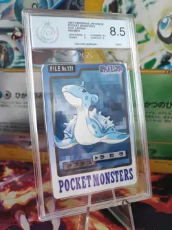 Pokemon Card Lapras Pocket Monsters Carddass 1997 Bandai Japanese PGS PSA 8.5 - Image 1