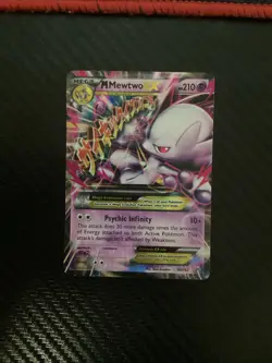 ULTRA RARE Mega M Mewtwo EX 64/162 XY Breakthrough Pokemon TCG Holo Foil - MP - Image 1