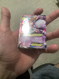 ULTRA RARE Mega M Mewtwo EX 64/162 XY Breakthrough Pokemon TCG Holo Foil - MP - Image 3