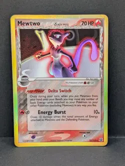 Mewtwo 12/113 Delta Species Holo Ultra Rare Pokemon TCG Nintendo MP - Image 1
