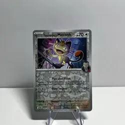 Team Rocket's Meowth 149/182 Common Reverse Holo Pokemon TCG Destined Rivals - Image 1