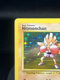 Pokemon TCG Hitmonchan 7/102 Base Set Holo Rare LP - Image 2