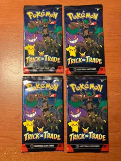 4 Pokemon TCG Trick or Trade Packs 2024 - Unopened - Image 1