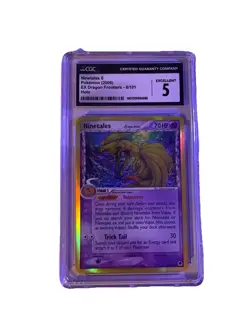 Pokemon Ninetales δ 8/101 EX Dragon Frontiers Holo Delta CGC 5 Graded - Image 1