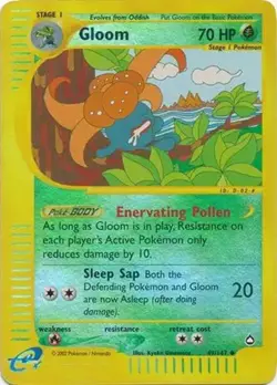 Gloom - 49/147 - Pokemon Aquapolis Reverse Holo Rare Card MP - Image 1
