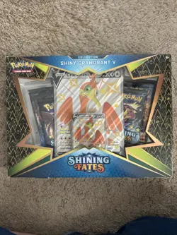 Pokemon TCG Shining Fates Shiny Cramorant V Collection Box SEALED - Image 1