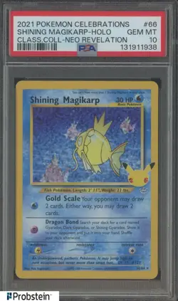 2021 Pokemon Celebrations Neo Revelation #66 Shining Magikarp Holo PSA 10 - Image 1