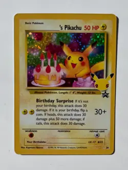 ______'s ‘Birthday’ Pikachu 24/53 Celebrations: Classic Collection Holo - Image 1