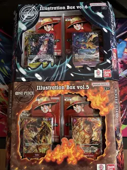 One Piece Card Game: Illustration Box (IB-05) Vol.5 x2 & Vol.6 x2 Sealed! - Image 1