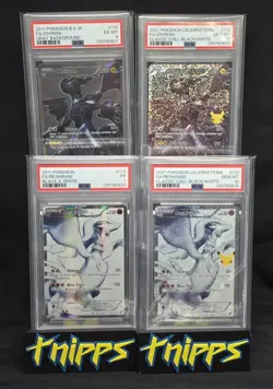 Pokemon B&W Zekrom 114 + Reshiram 113 + Celebrations PSA 10 SEQUENTIALLY GRADED! - Image 1