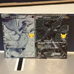 Pokemon TCG Reshiram 113/114 Zekrom 114/114 Set Lot Celebrations Black White - Image 1