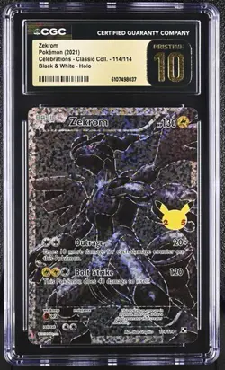Zekrom 114/114 - Black & White: Celebrations - Classic Coll. CGC 10 PRISTINE - Image 1