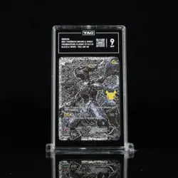 2021 POKEMON CELEBRATIONS #114/114 ZEKROM BLACK WHITE FULL ART CLASSIC TAG 9 - Image 1