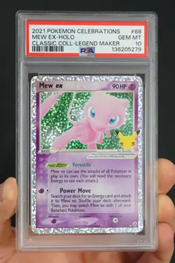 Pokemon Celebrations Classic Collection 88 Mew ex Legend Maker Full Art PSA 10 - Image 1