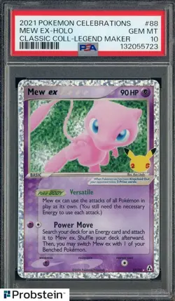2021 Pokemon Celebrations Classic Coll. Legend Maker #88 Mew Ex Holo PSA 10 - Image 1