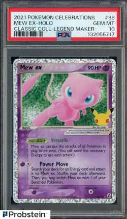 2021 Pokemon Celebrations Classic Coll. Legend Maker #88 Mew Ex Holo PSA 10 - Image 1