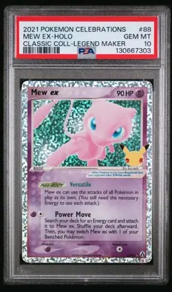 2021 Pokemon Celebrations Classic Coll. Legend Maker #88 Mew Ex Holo PSA 10🧨💥 - Image 1