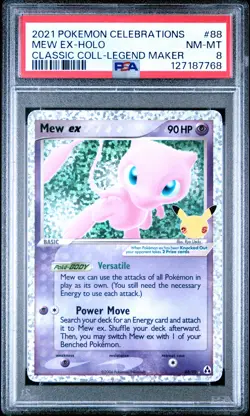 2021 Pokemon Celebrations Classic #88 Mew Ex Holo PSA 8 Legend Maker - Image 1