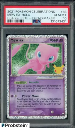 2021 Pokemon Celebrations Classic Coll. Legend Maker #88 Mew Ex Holo PSA 10 - Image 1