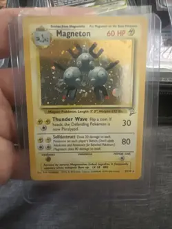 Pokemon TCG Cards Magneton 9/130 Base Set 2 Holo Rare EXC - Image 1