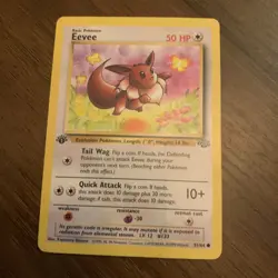 Pokemon TCG Eevee Jungle Card 51/64 Regular Common 1st Edition Light Play - Image 1