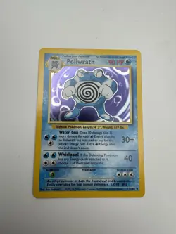 Pokemon Poliwrath Base Set Holo Rare 90HP Card 13/102 English 1999 - Image 1