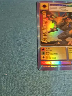 1999 Digimon MetalGreymon Card Holo Foil #DW-01 Good Condition See Pics B - Image 5