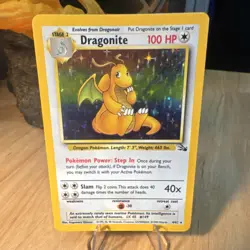 Wizards of the Coast Dragonite 4/62 Fossil Holo Rare Pokemon Card English 100 HP - Image 1