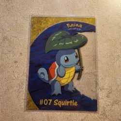 Excellent condition 2000 Topps Pokemon Squirtle PC4 TV Animation Clear Card 07 - Image 1